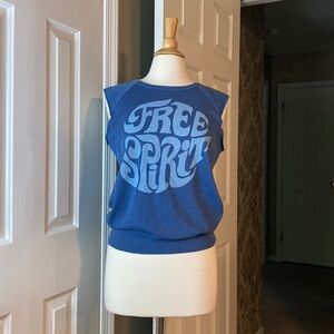 Junk Food Clothing Graphic Tank Top Blue Size Small in Like New Condition